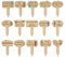 INFUNLY 15PCS Color Wooden Plant Markers Inspirational Words Plant Label Stakes 3X2 Flower Pattern Nursery Plant Tags T-Type Garden Labels for Outdoor Indoor Patio Succulent Potted Plants Decor