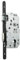 VACHETTE - Serrure à larder D455 clé I axe 50mm bout rond finition noir sans gâche - VACHETTE - 22700000