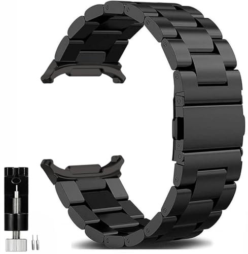 Kompatibel SAMSUNG Galaxy Watch Ultra 47mm Armband 2025/2024, Galaxy Watch 8 7 Ultra Armband Metall Frauen Männer,Metallarmband Edelstahl Schwarz