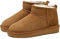 JIAALU Mini-Stiefel für Frauen Damen Stiefeletten Winterstiefel wasserfest warme SchneestiefelKlassische Mini-Stiefelette mit Fell gefüttert