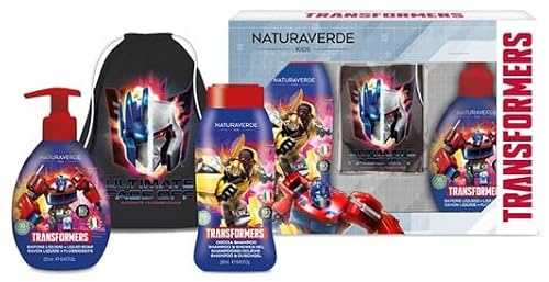 Transformer Giftset Bag, Set Shower Gel 250 ml, Flüssigseife 250 ml und Beutel