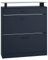 Vladon Schuhschrank Enigma, Schuhkipper für 16 Paar Schuhe mit 2 Klappen und 1 Schublade und Glasablage, Royal Blau (89 x 104 x 23 cm)