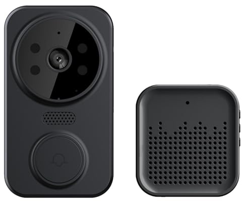 Videocitofono senza fili - Campanello visivo Smart Remote M8, Videocamera con Campanello senza fili | Jingle Bell Intelligente, Supporto per Campanello di Sicurezza WiFi con visione notturna HD per la