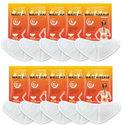 Tuxxjzm Heizkissen zum Aufkleben, selbstklebende Wärmepflaster,Selbstheizender Taillenwärmer | 10 x tragbare Menstruations-Heizkissen, Wärmepflaster gegen Beschwerden und Rückenlinderung