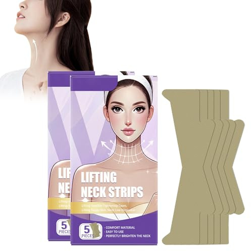 Firming Neck Patch – 10 Stück Straffende Halspflaster Gegen Falten & Doppelkinn, Unsichtbare Neck Lift Strips Für Eine Glatte Haut, Elastische Halsbandagen Zur Reduzierung Von Hauterschlaffung, B