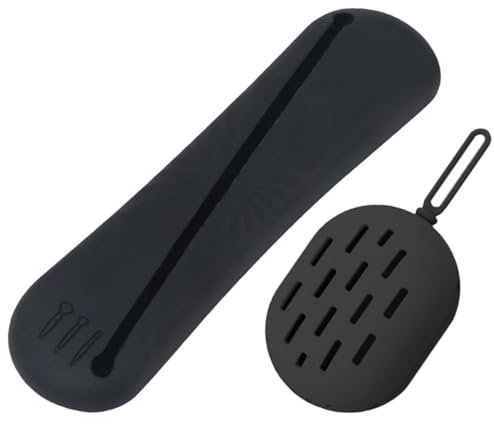 FRCOLOR Set De Pinceaux Maquillage Portable Étui à Éponges De Maquillage Silicone Trousse De Rangement pour Pinceaux De Voyage