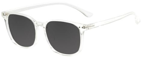 NUZIXINXW TR90 Modische, quadratische, polarisierte Sonnenbrille mit Visier für Männer und Frauen, passende Gläser, Gleitsichtgläser für Autofahrer, klar, Einheitsgröße