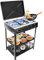 5 bruciatori a gas, carrello per barbecue con coperchio, 5 bruciatori a gas, per esterni, campeggio, cucina, barbecue con 2 livelli, potenza di combustione 2,5 KW per campeggio, pesca e molto altro