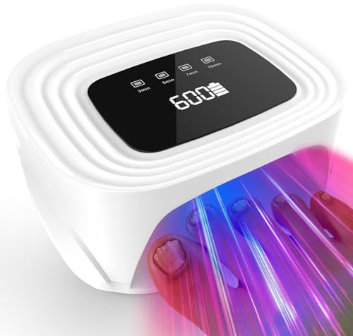 iKeener Drahtlos Nagelpilz Lasergerät für Nagelpilz Behandlung, 12 * 470nm Blaulicht & 24 * 650nm Rotelicht Lichttherapiegerät gegen Nagelpilz, 3/5/7/10 Minuten Einstellbar