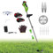 Trimmer de Jardin sans Fil, Coupe-Herbe électrique avec Tige télescopique et Batterie 2 x 1500mAh, à Main Lame 6 Pouces, mangeur Mauvaises Herbes pour Le Patio Vert