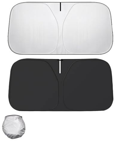 Auto Sonnenschutz Frontscheibe, Frontscheibenabdeckung Innen, Car Umbrella Sun Shade Cover, UV-Schutz & Hitzeblock, Auto Sonnenschutz Frontscheibe Faltbar, für die Meisten Autos 145 * 80