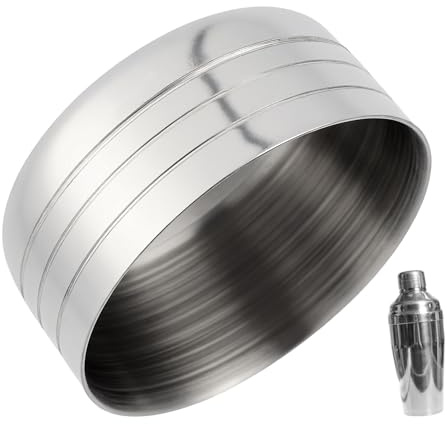 Cocktail Shaker Stainless Steel Lid for 550ml Shaker Cup | Silver Finish, Splash-proof and Reusable, for Home Use and Milk Tea Shops