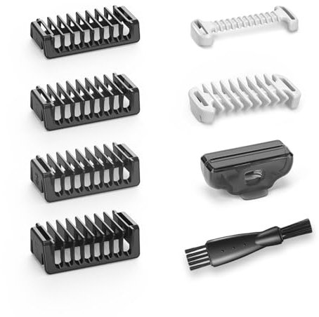 Aufsätze Schutzkamm - Set mit 1/2/3/5 mm Fixierkämmen, 0 mm Intimhautschutz & 3 mm Körperkamm -Kompatibel mit O Blade QP2734 QP2824 QP25XX QP26XX 360 Pro, Aufsätze Oblade Zubehör, 6 Stück