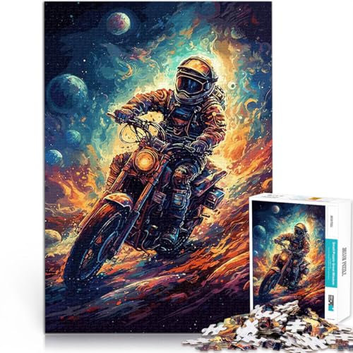 2000 Pieces Jigsaw Puzzles for teenagers Motorcycle Astronaut Space Quizspiel mit passendem Poster und Quizblatt70x100cm