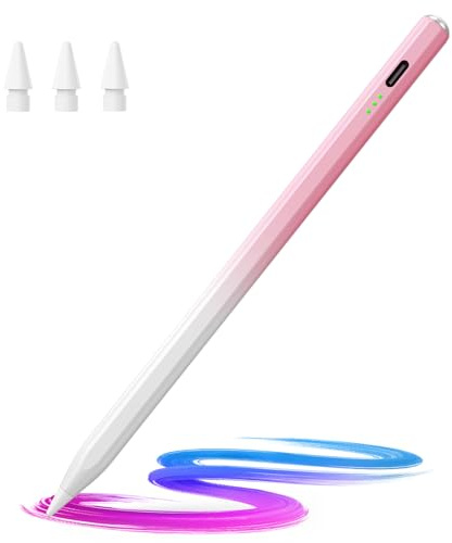 Stylus Pen for iPad - 2018-2026 2X Fast Charging, Palm Rejection | Tilt Sensitivity,for iPad 11/10/9/8/7/6th Gen, Air 5/4/3/M4/M3/M2, Pro 13/12.9/11/M4,Mini 5-7th,Gradient Pink