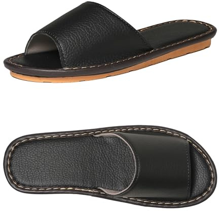 WZNKXFC Sandals Slippers House Flat Sandals Supple Indoor And Outdoor Open Toe Women And Men Comfortable Slides Black Size 43-44 EU