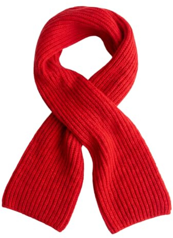 1st Roter Warmer Herbst und Winter Schal | Weicher, Unisex-Strickschal mit langem dicken Hals für täglichen Trag, Reisen und Outdoor-Aktivitäten