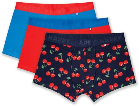 Happy Socks Boxer-Briefs mit Kirschmuster für Herren, Größen S - XL