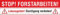 PVC Werbebanner Banner Plane Stop Forstarbeiten Holzfällung Baumfällung mit Ösen, 2000 x 500 mm