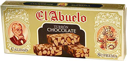 Turrón de Chocolate con Almendras El Abuelo, 300 gramos