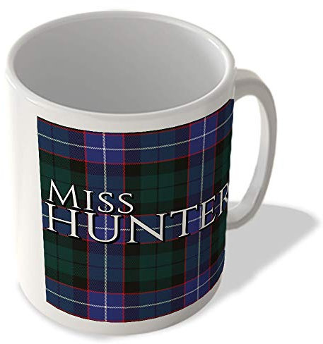 McMug - Miss Hunter - Hunter Modern Tartan - (Full Background) - Scottish Mug, Ceramic, 11fl.oz.