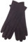 EEM Damen Handschuhe 100% vegan, Velours Optik, weiches elastisches Material, kuscheliges Teddyfleece, schwarz onesize