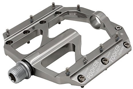 FOOKER Fahrradpedale, rutschfest, Aluminiumlegierung, Mountainbike-Pedale, 3 Lager, 9/16 Zoll (1,4 cm), für Rennräder, BMX, MTB, Fixie