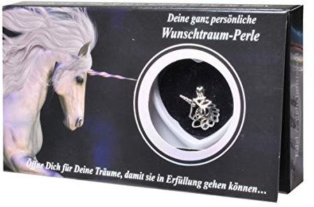Udo Schmidt Einhorn Wunsch Perle mit Halskette und Anhänger