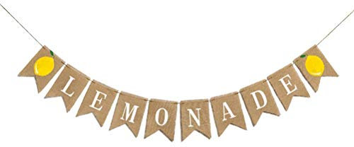 Lemonade Banner Jute Wimpelkette Banner Sommer Girlande Flagge Dekoration für Pool Party Strand Party Grillparty