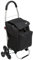 5five - carrello spesa pieghevole 6 ruote nero