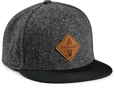 Soulbuddy Kinder Cap – Unisex Kinderkappe – Schirmmütze für Jungen & Mädchen – Trendiger Sonnenhut für Outdoor & Freizeit Dunkelgrau – Größe S