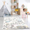 payé Teppich Kinderzimmer - Pastellfarben - 140x200cm - Flachflor Spielteppich Kinderteppich im Straßendesign für Jungen und Mädchen - Oeko Tex 100 Standard