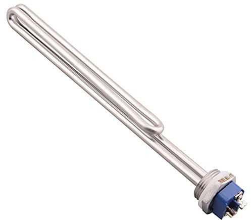 DERNORD 240V 4500W Foldback Heating Element Stainless Steel Heater Spare Part 1 Inch BSP Thread with Low Watt Density