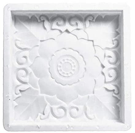 Moule de pavage carré, moule de matrice de chemin, moules en béton de jardin, pavé en brique de béton de béton moule carré, marqueur de peluche de pierre pour chaussée