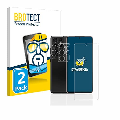 brotect Protection Ecran pour Samsung Galaxy S21 Ultra 5G (Avant+Caméra) (2 Pièces) - Film Protection Ultra Clair
