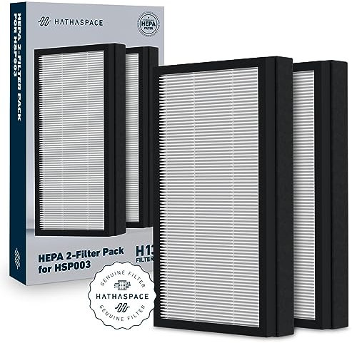 HATHASPACE Certified Replacement Filter for HSP003 Dual Filtration HEPA Air Purifier, 1 Set (H13 True HEPA)