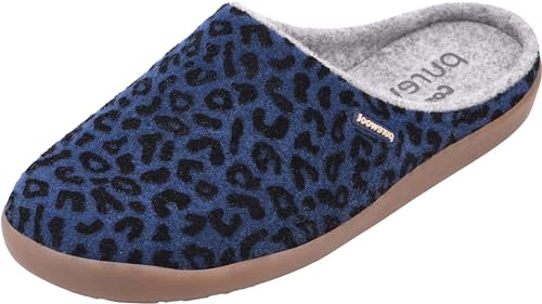 Cosyfeet Donna - Midnight Feline - 4-6E Width - Extra Wide Women's Slippers