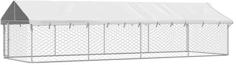 vidaXL Chenil Extérieur avec Toit pour Chiens 600x200x150 cm Cage Enclos