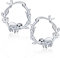 Faultier Ohrringe Tier Creolen für Mädchen - Qings 925 Sterling Silber Klein Creolens Hängend Ohrringe Hypoallergen Süß Faultier Geschenke für Damen Frauen Tochter