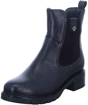 BOXX Damen Stiefelette ALBA-AW21 Damen Lederstiefelette Reisverschluss Schwarz (Black) Größe 42 EU