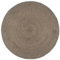 vidaXL Teppich Handgefertigt Jute Wohnzimmerteppich Juteteppich Handwebteppich Bodenmatte Schlafzimmer Wohnzimmer Flur Rund 210cm Grau