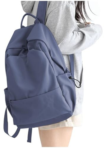 HYC00 Schulrucksack Damen, Causal Travel Schultaschen 14 Zoll Laptop Rucksack für Mädchen im Teenageralter Leichter Rucksack Wasserabweisend Bookbag College Boys Men Work Daypack,Blau Lila