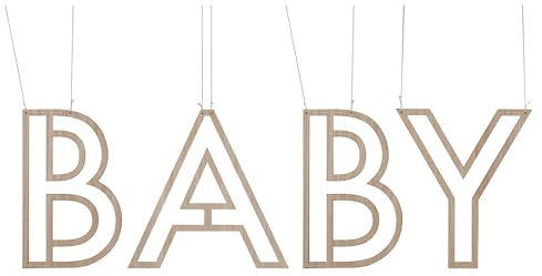 Ginger Ray Holz-Baby-Dekoration zum Aufhängen, Grün