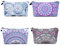 Kosmetiktasche Klein, Czemo 4 pcs Damen Reise Kosmetiktasche aus Segeltuch, Multifunktionale Tragbare Makeup Tasche mit Bunte Muster & Reißverschluss, Aufbewahrungstasche für Frauen Mädchen Damen