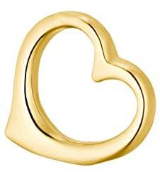 Amor Motivanhänger Unisex Damen Herren Anhänger, 0,7 cm, Gold, Herz, Kommt in Schmuck Geschenk Box,