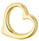 Amor Motivanhänger Unisex Damen Herren Anhänger, 0,7 cm, Gold, Herz, Kommt in Schmuck Geschenk Box,