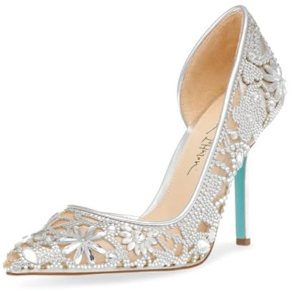 Betsey Johnson Damen Schick Pumps, Silber, 40 EU