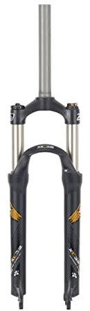 TISORT 24 Zoll Fahrrad Federgabel Gerades Rohr 1-1/8 Zoll Aluminiumlegierung Mechanische Gabel Schultersteuerung 100 Mm Scheibenbremse Fahrradzubehör