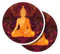 Vinyl-Aufkleber, rund, 10 cm, Motiv: Buddha, Indien, Buddhismus, Yoga, für Laptops, Tablets, Gepäck, Scrapbooking, Kühlschränke #59629