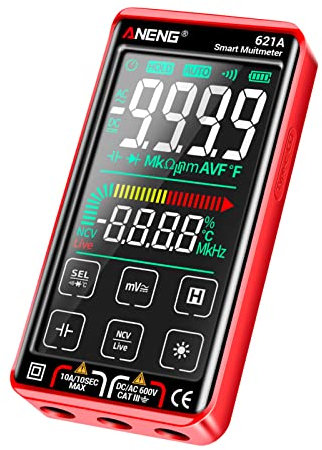 KKnoon 621A Touchscreen Intelligentes Digitalmultimeter 9999 Zählt Auto Range Wiederaufladbares tragbares NCV-Universalmessgerät Voltmeter Amperemeter